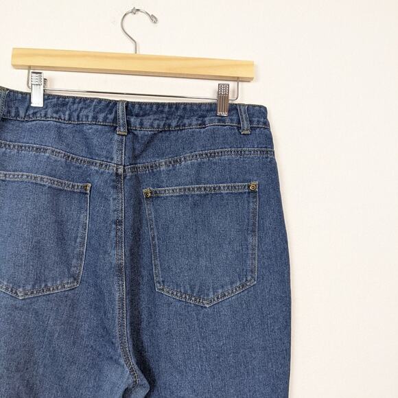 Boohoo Blue Classic Slim Leg Ankle Crop Jeans Size 14 - Picture 5 of 7